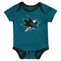 Ensemble de trois bodies pour nouveau-né des San Jose Sharks Loyal Buddies