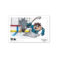 Affiche Looney Tunes des Sharks de San Jose (11 x 43 cm
