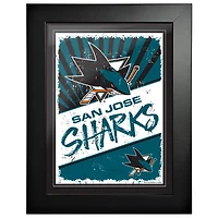 Requins de San Jose - Art encadré imprimé classique 12 `` x 16 ''