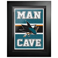 Requins de San Jose - Oeuvre encadrée Man Cave 12'' x 16''