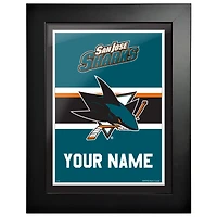 Sharks de San Jose - Cadre photo personnalisé pour équipe de 12'' x 16''