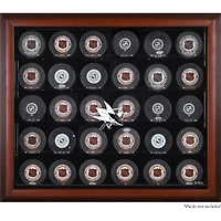Vitrine de présentation en acajou pour 30 rondelles des Sharks de San Jose