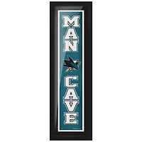 San Jose Sharks - Enseigne encadrée Man Cave 6'' x 22''