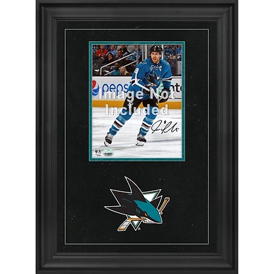 Cadre photo vertical de luxe 8'' x 10'' San Jose Sharks avec logo de l'équipe