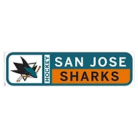 Requins de San Jose - 90'' x 23'' Sticker mural repositionnable avec logo d'équipe