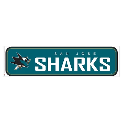 Requins de San Jose - 90'' x 23'' Team Repositional Long Design Wall Decal