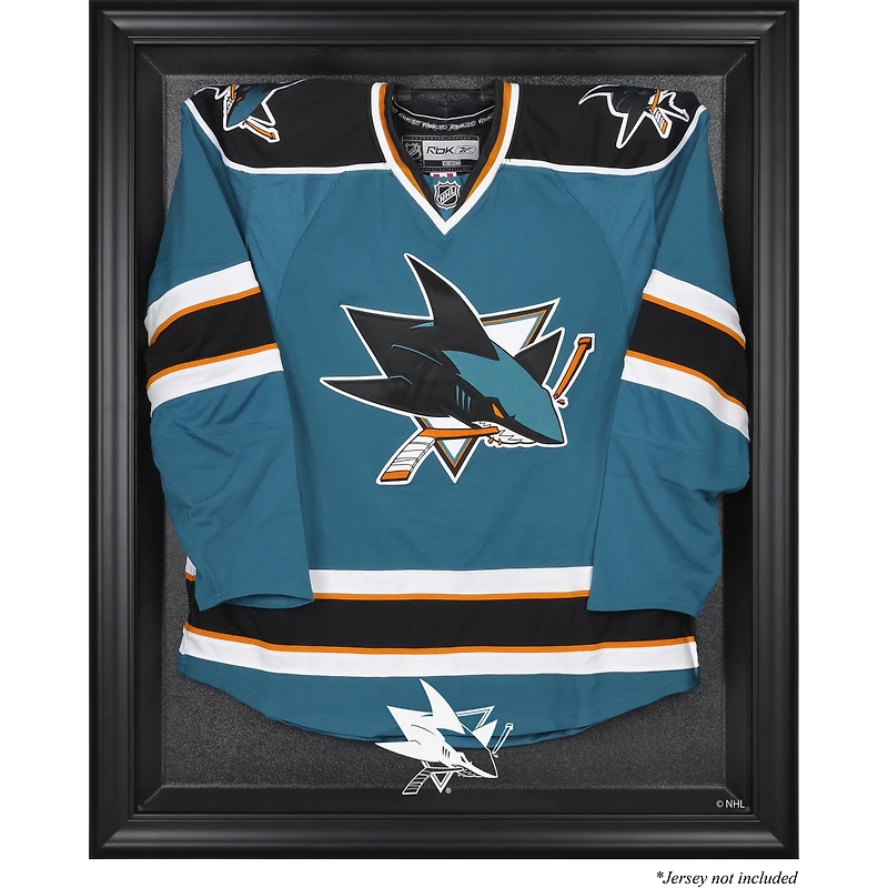 Vitrine de présentation encadrée noire pour maillot des Sharks de San Jose