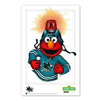 Affiche imprimée Elmo des Sharks de San Jose, 11 x 43 cm, Rue Sésame
