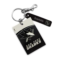 San Jose Sharks - Coffret cadeau trois pièces en cuir avec étiquette personnalisée