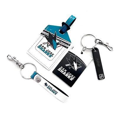 San Jose Sharks - Leather Three-Piece Gift Pack with Personalized Tag