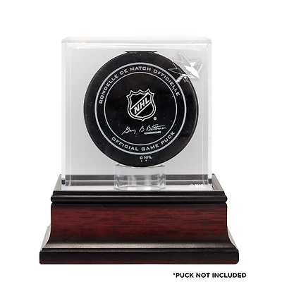 Vitrine avec logo de rondelle de hockey en acajou des Sharks de San Jose