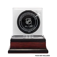 Vitrine avec logo de rondelle de hockey en acajou des Sharks de San Jose