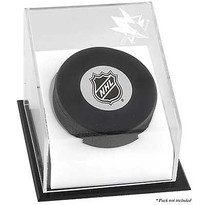 San Jose Sharks Puck Deluxe Logo Display Case