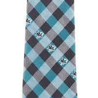 San Jose Sharks Woven Poly Check Tie