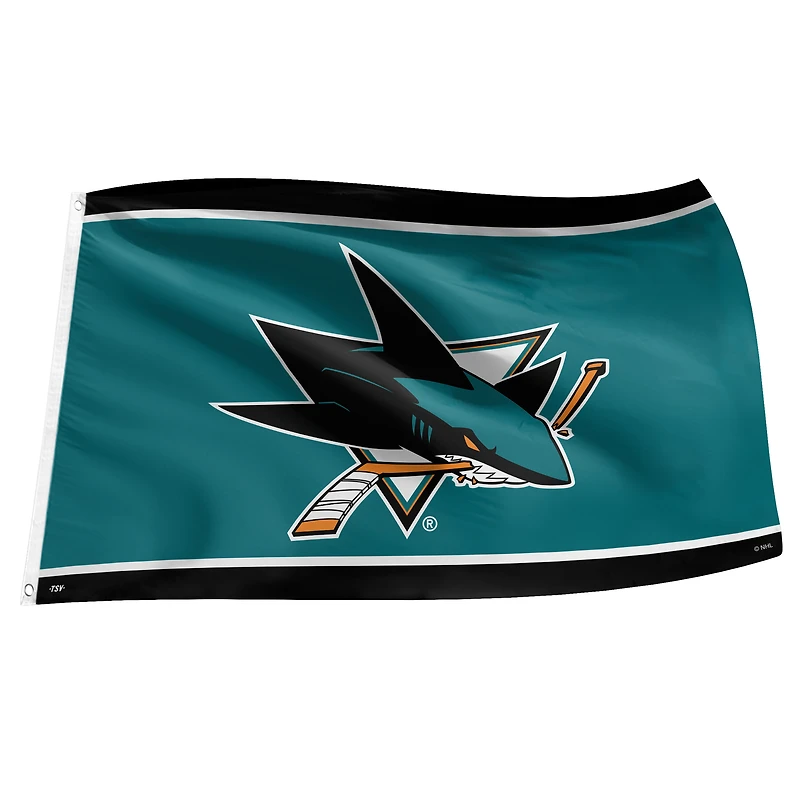 The Sports Vault San Jose Sharks - Drapeau 3 'x 5'