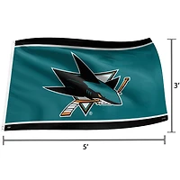 The Sports Vault San Jose Sharks - Drapeau 3 'x 5'