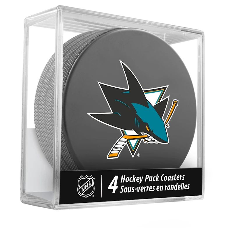 The Sports Vault San Jose Sharks Four-Piece Puck Coaster Set