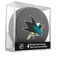 The Sports Vault San Jose Sharks Four-Piece Puck Coaster Set
