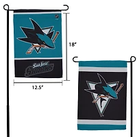 WinCraft San Jose Sharks Drapeau de jardin double face 30,5 x 45,7 cm
