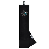 WinCraft San Jose Sharks Serviette de golf brodée à trois volets pour visage/club 40,6 x 63,5 cm