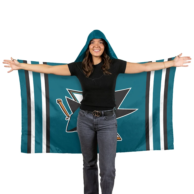 WinCraft San Jose Sharks Drapeau à capuche 3' x 5'