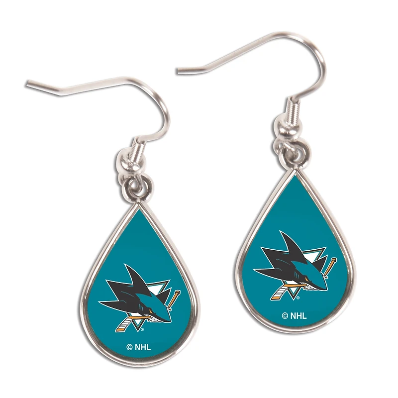 WinCraft San Jose Sharks Boucles d'oreilles pendantes en forme de larme