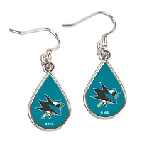 WinCraft San Jose Sharks Tear Drop Dangle Earrings