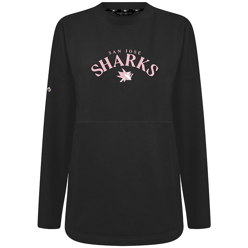 Sweat-shirt à col roulé Beaudry pour la fête des mères Sharks de San Jose femme Levelwear, noir