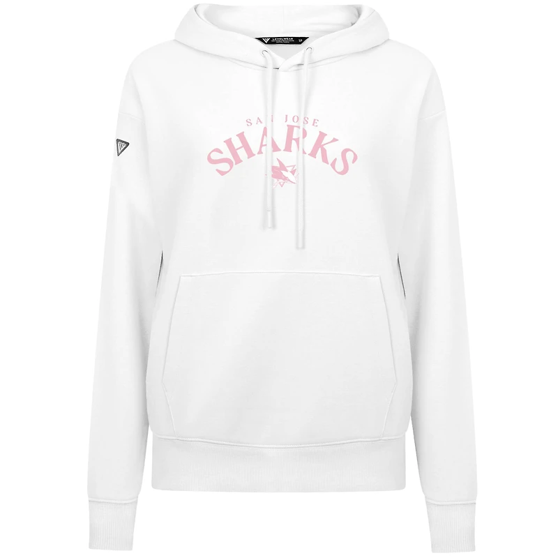 Sweat à capuche blanc pour femme Levelwear San Jose Sharks Mother's Day Adorn