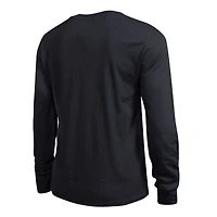 T-shirt à manches longues Champion noir pour femmes, logo San Jose Sharks.