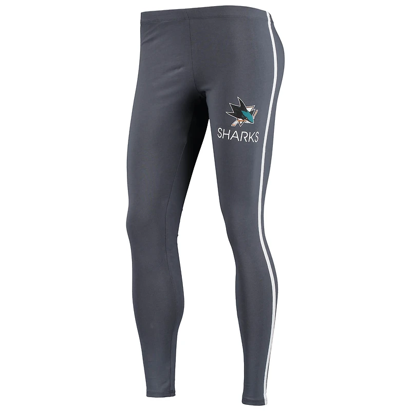 Ensemble t-shirt et leggings Concepts Sport blanc/charbon pour femmes, San Jose Sharks Sonata