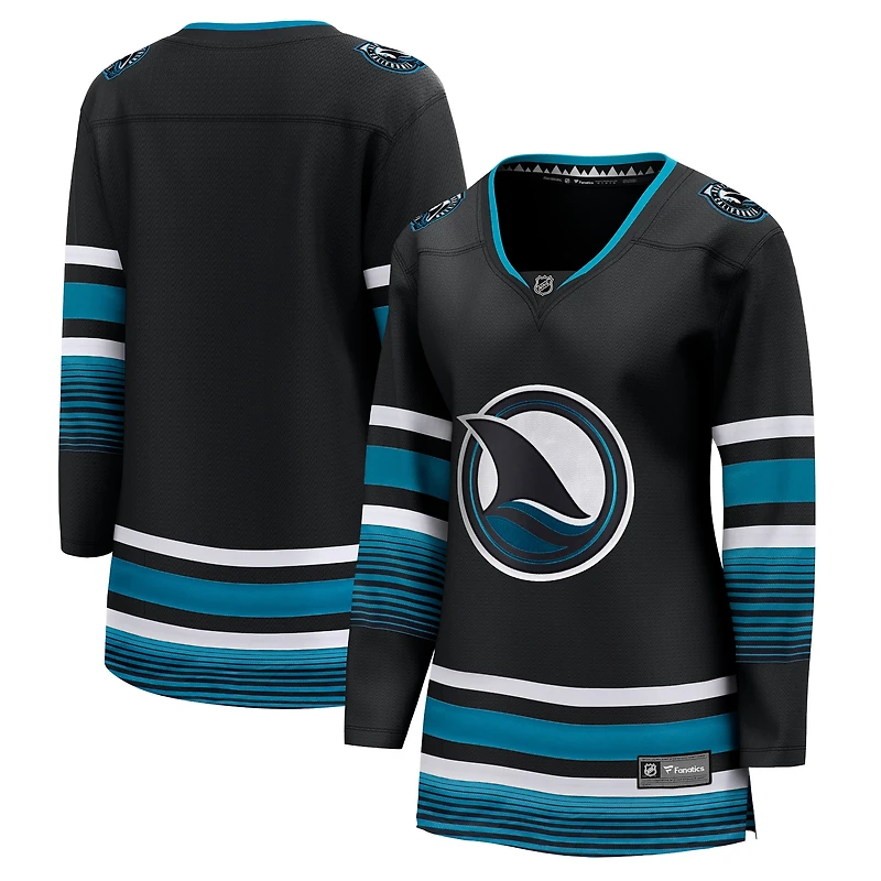 Maillot noir alternatif Breakaway des Sharks de San Jose pour femmes Fanatics