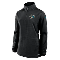 Pull à glissière quart de tour Fanatics noir authentique des Sharks San Jose pour femme