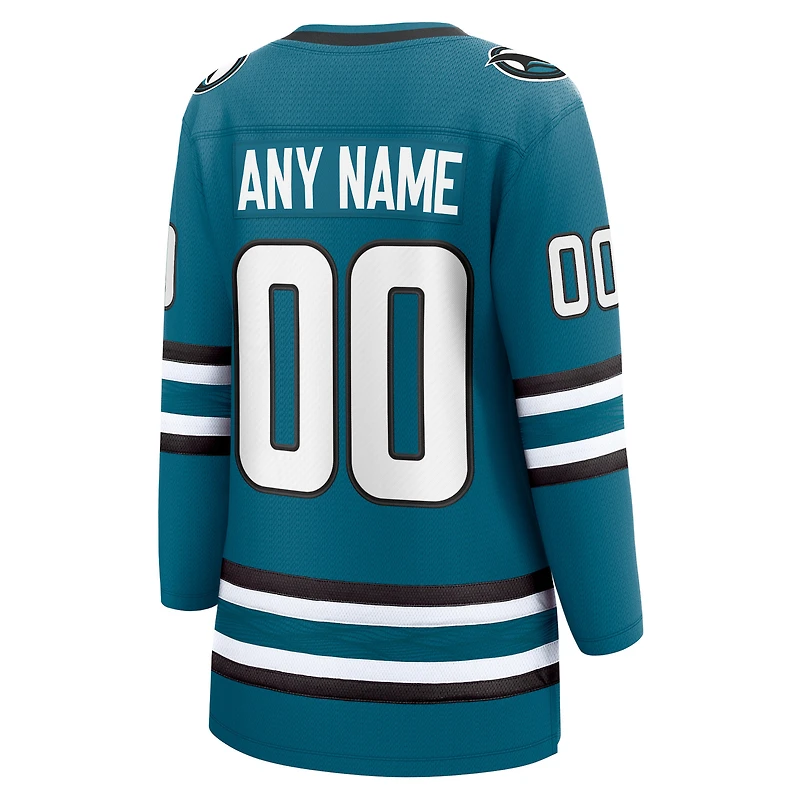Fanatics Teal San Jose Sharks pour femmes - Maillot personnalisé Breakaway