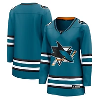 Maillot Breakaway à domicile des Sharks de San Jose Fanatics pour femmes, bleu sarcelle
