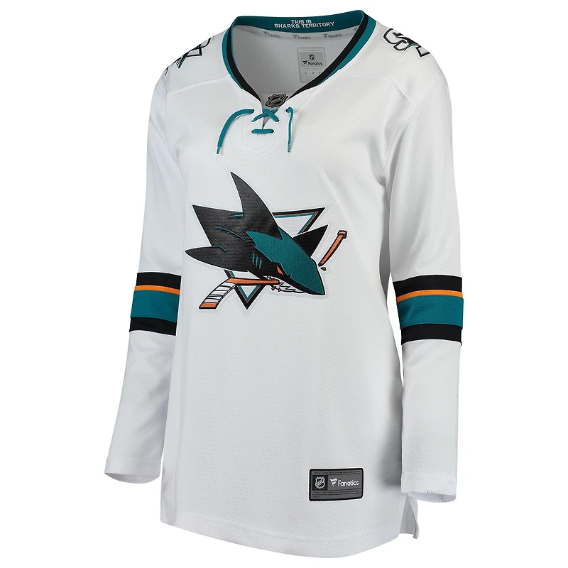 Maillot Breakaway extérieur des Sharks de San Jose Fanatics blanc pour femmes