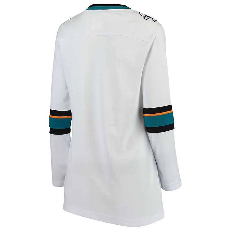 Maillot Breakaway extérieur des Sharks de San Jose Fanatics blanc pour femmes