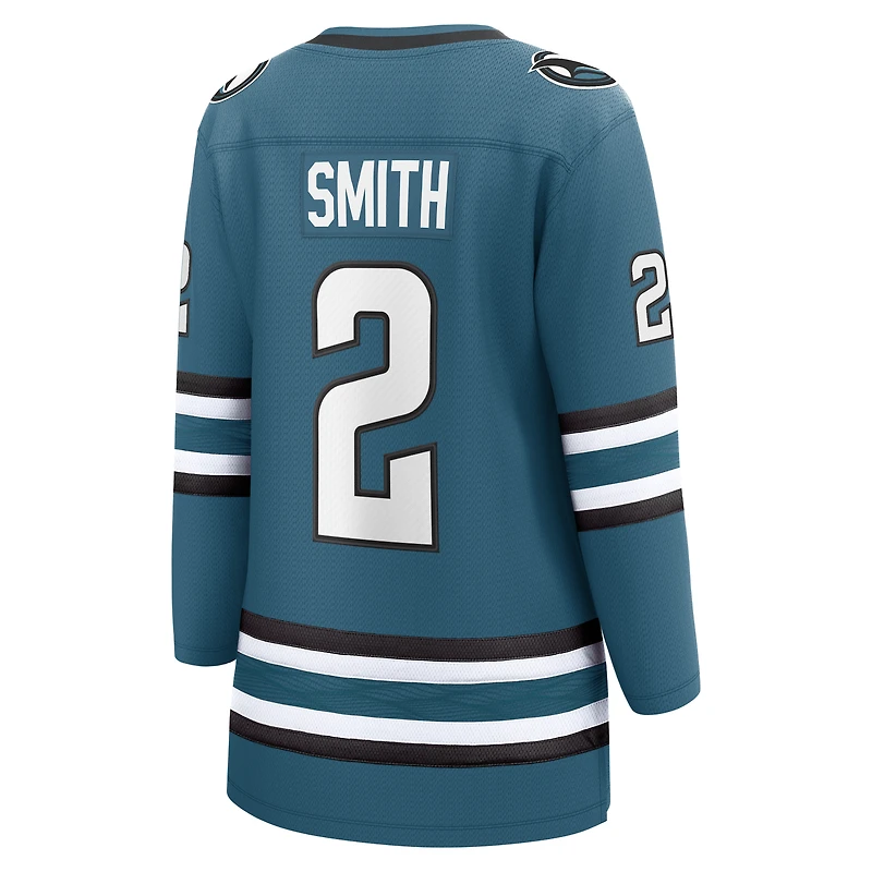 Maillot domicile Breakaway bleu sarcelle Will Smith des Sharks de San Jose pour femmes (Fanatics)