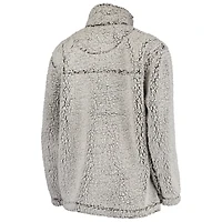 Veste G-III 4Her by Carl Banks grise pour femme des Sharks de San Jose en sherpa avec fermeture éclair sur le quart