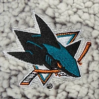 Women's G-III 4Her by Carl Banks Gray San Jose Sharks Sherpa Quarter-Zip Pullover Jacket