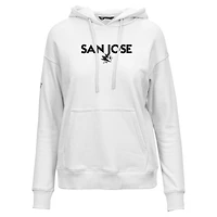 Sweat à capuche blanc Adorn City Capsule pour femme de Levelwear San Jose Sharks