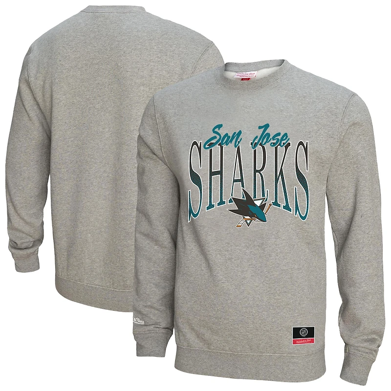 Sweat-shirt Mitchell & Ness gris chiné pour femme des Sharks de San Jose Hockey Night