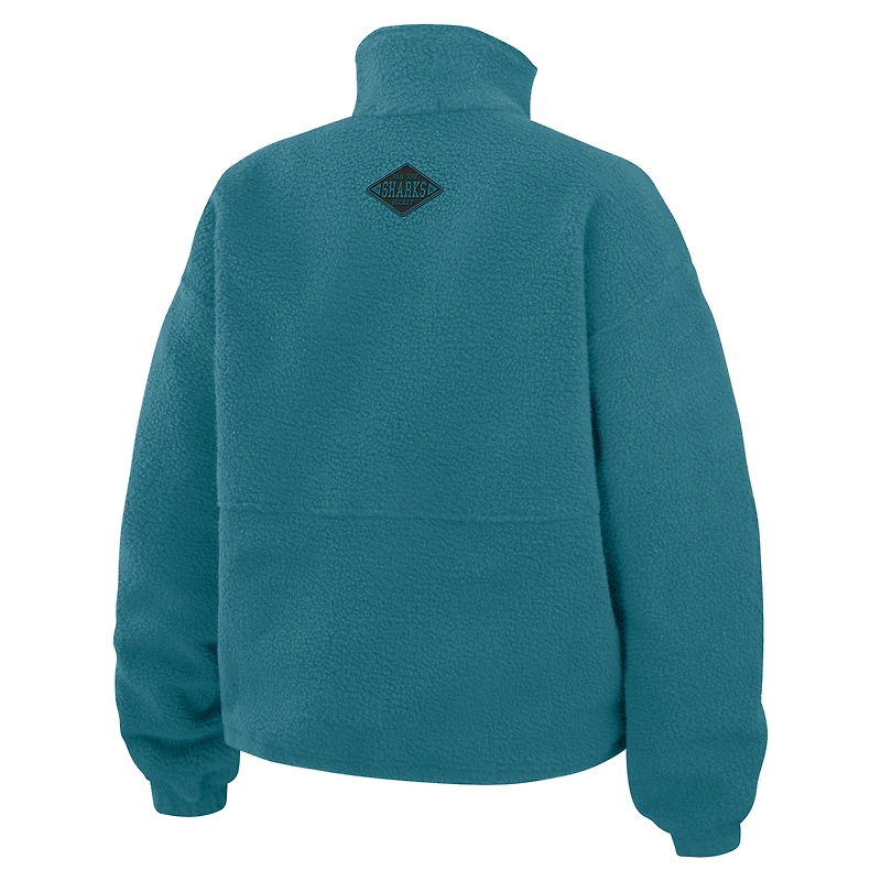 Veste polaire à demi-zip pour femme WEAR by Erin Andrews Teal San Jose Sharks