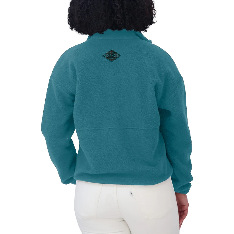 Veste polaire à demi-zip pour femme WEAR by Erin Andrews Teal San Jose Sharks
