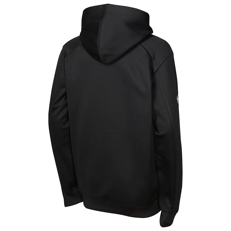 Youth Fanatics Black San Jose Sharks Authentic Pro Rink Raglan Hoodie