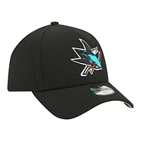 Youth New Era Black San Jose Sharks 9FORTY A-Frame Adjustable Hat