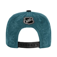 Youth Outerstuff  Teal/Black San Jose Sharks True Retro Deadstock Adjustable Hat