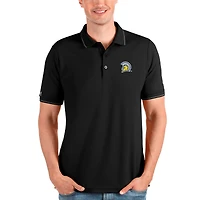 Polo Affluent noir Antigua pour homme des Spartans de San Jose State