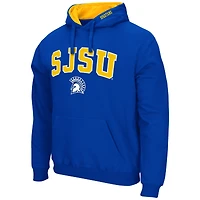 Men's Colosseum Royal San Jose State Spartans Arch and Logo Pullover Hoodie