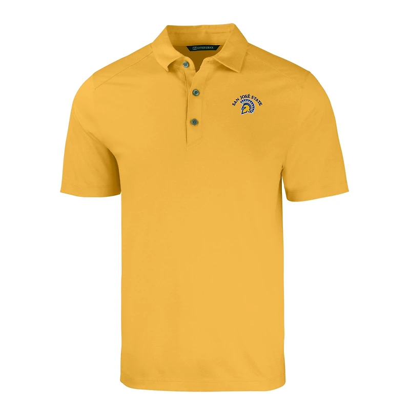 Polo recyclé Forge Eco Stretch pour homme des Spartans de San Jose State, Cutter & Buck Gold